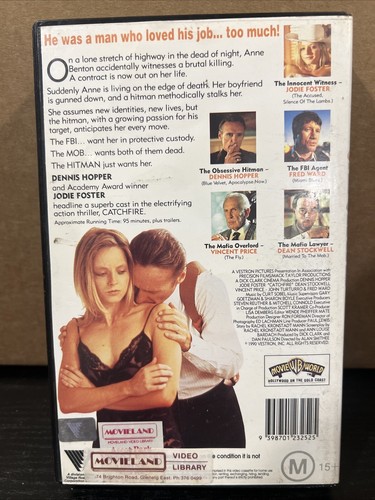 CATCH FIRE - DENNIS HOPPER & JODIE FOSTER - Thriller - VHS Ex Rental B5 - Picture 2 of 3