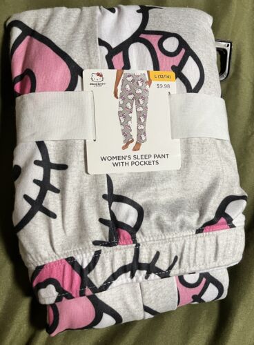 Hello Kitty Pajama Pants with Pockets-Women’s Hello Kitty Pajama Pants-Size L - Picture 1 of 2