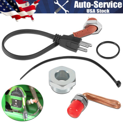 for John Deere RE227949 DZ102076 Engine Coolant Heater Engine Block Heater Kit