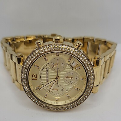 Michael Kors 腕時計 MK5354 Michael Kors Pave Parker Gold Tone MK5354 Women's Watch | eBay