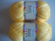 Herrschners Baby Yarn 2-ply, Hay Stack yellow , lot of 2 220 yds each 
