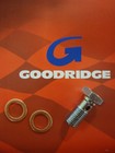 GOODRIDGE 10mm CHROME 3/8 24 BANJO BOLT w/ 2 WASHERS BIG DOG HARLEY AIH