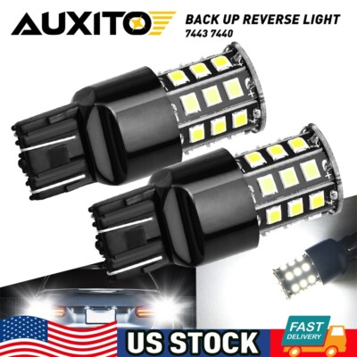 7443 7440 LED Reverse Backup Light Canbus Error Free 7444 Bulbs White Brake DRL