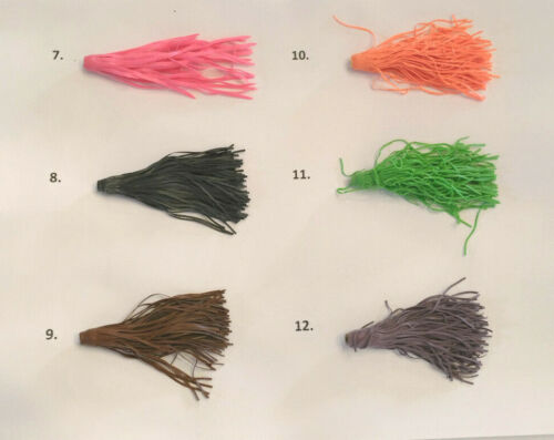 "Gonne Jig - 2 1/2" Gonne di Gomma - Gonne Spinnerbait - Lotto Gonne (10) + GRATIS - Foto 2 di 3