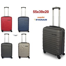 Trolley Coveri Bagaglio a Mano 55x40x20 Valigia Espandibile Ryanair EasyJet Nero