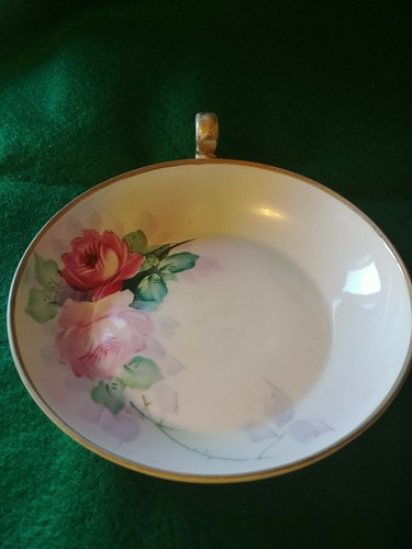 Vintage Meito China Trinket Dish Nappy, Roses, Hand Painted, Japan, #3045 - Picture 3 of 5
