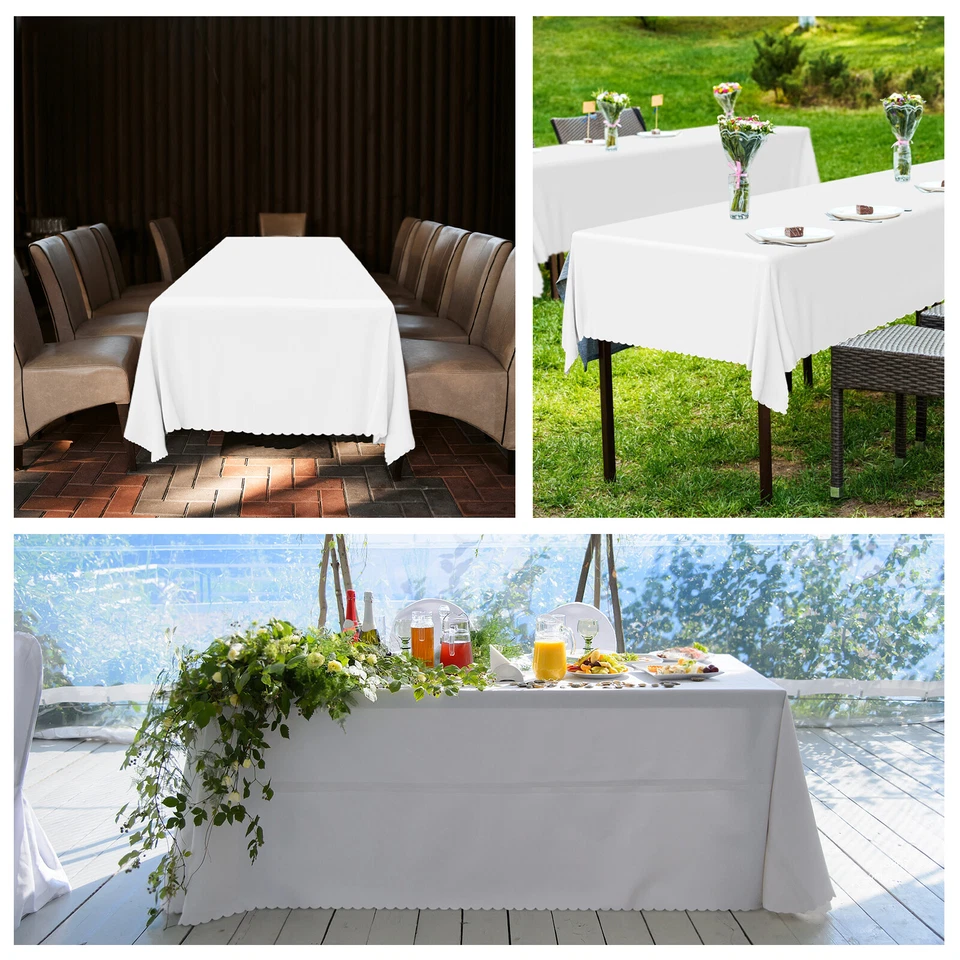 Table Cover Tablecloth Rectangle Wedding Banquet Event 178x274cm,228x335cm/396cm - image 3 of 4