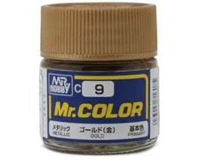GSI Creos Mr. Hobby C9 Metallic Gold Acrylic Hobby Paint (10ml) GUZC009
