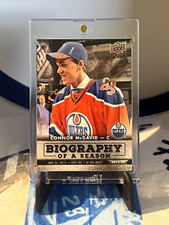 2015-16 Upper Deck Connor McDavid ROOKIE CARD Biography of a Season Oilers RC. rookie card picture