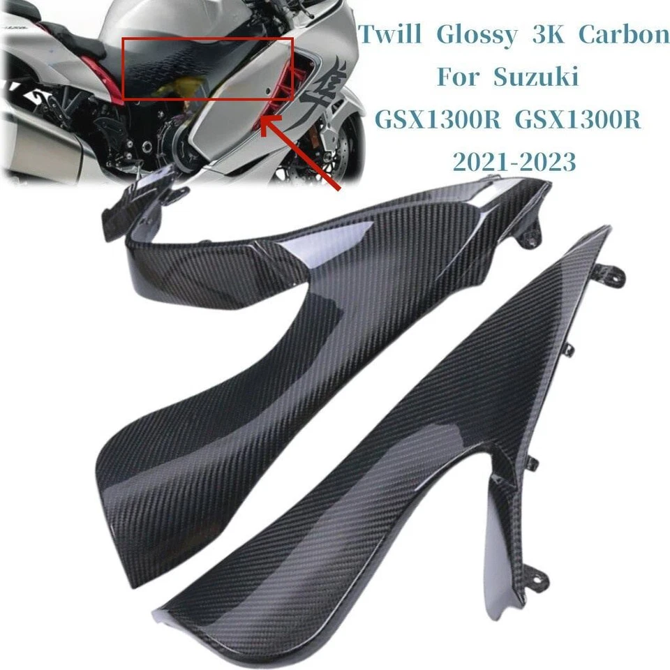 For Suzuki GSX1300R 2021-2023 Carbon Fiber Hayabusa Side Panels with Winglets - Imagem 3 de 4