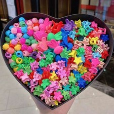 30 / 50PCS Girls Cute Colorful Flower Star Heart Small Hair Clips Claws