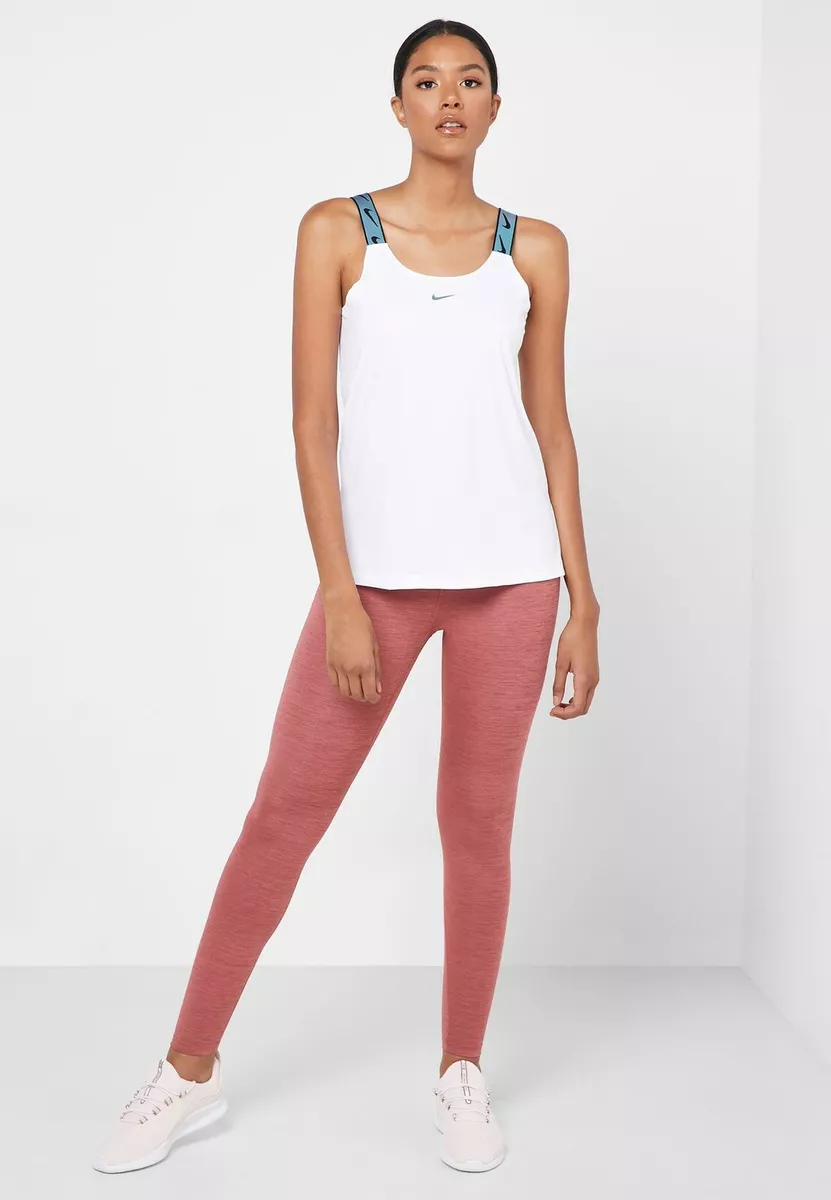 NEW Nike One Women s Mid Rise Dri Fit Tights AJ8827 661 Red