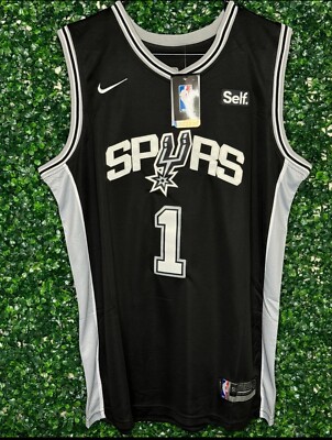 San Antonio Spurs #1 Victor Wembanyama Black Stitched Jersey