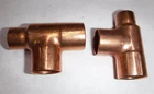 COPPER PLUMBING FITTINGS 3/4 x 1/2 x 3/4 REDUCING TEE C x C x C PACK OF 2 O203-8