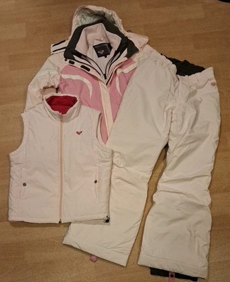 Quicksilver Damen X-Serie 4-1 Schneeanzug pink & weiß Größe 4