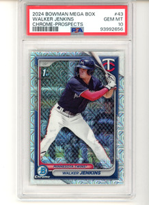 2024 Bowman Chrome Mega Box Mojo Walker Jenkins 1st Prospects PSA 10 GEM MT