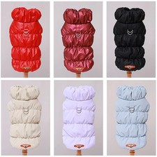Winter Cat Puppy Jacket New Color Scheme Pet Down Jackets with D-ring for Small
