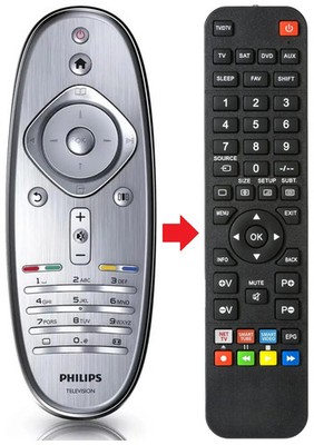 Fernbedienung geeignet für PHILIPS 37PFL8605K02