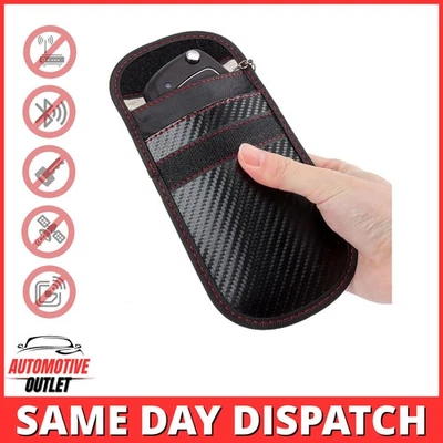 2x FUNDA BLOQUEADORA SEÑAL BLOQUEO RFID FARADAY BOLSA LLAVE PARA BMW LLAVEROS SIN LLAVE
