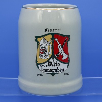Freistadt Alte Kameraden 20 oz Beer Stein Mug German Tankard Vintage Collectible