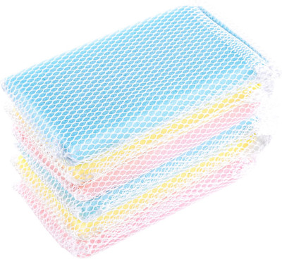 Multi-Purpose Mesh Net Kitchen Cleaning Dishwash Sponge Assorted Color Sponges (