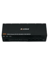 KCEVE 3-Monitor 4-PC HDMI DisplayPort KVM Switch w/ 4 USB 3.0 Ports