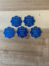 5pcs Rabies Vaccination Dog Tags 2025 Vet Tags Dogs Cats Lot Bulk Vet Supply