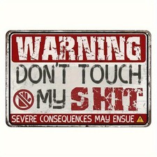 Vintage Beware of the Pit Bull Tin Metal Signs Home D cor Wall Art 8x12