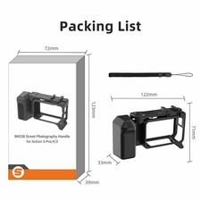 Street Photography Handle with Cage Protective Case for DJI Action 5 Pro/4/3