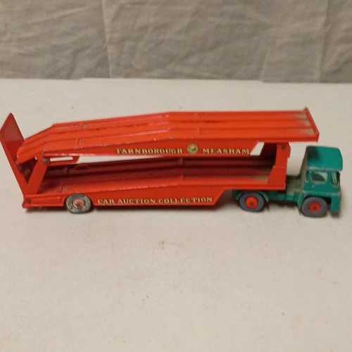 Lesney Matchbox 1964 Guy Warrior Farnborough Measham Car Transporter Vintage 253