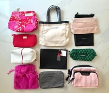 Lot of 10, Mixed Assorted Cosmetic Bags and Pouch