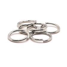12mm, 17g, Antique Silver Plated Open Jump Rings - US Seller