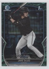 2023 Bowman Draft Chrome Aqua Lunar Crater Refractor /125 Jake Deleo 0yd6