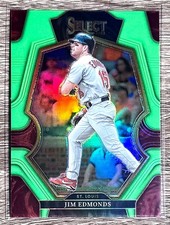 2023 Panini Select Jim Edmonds Premier Level Neon Green Prizm 55/75 Cardinals