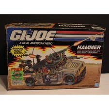 GI JOE Vintage Hammer Attack Jeep 1989 6369 Incomplete For Parts o Restoration
