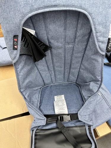 Bugaboo Donkey2 Seat Fabric (Blue Melange) With Extra Attachments - Picture 3 of 14