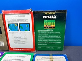 INTELLIVISION LOT OF 12 BOXED GAME GAMES DONKEY KONG Q BERT PITFALL DUNGEONS