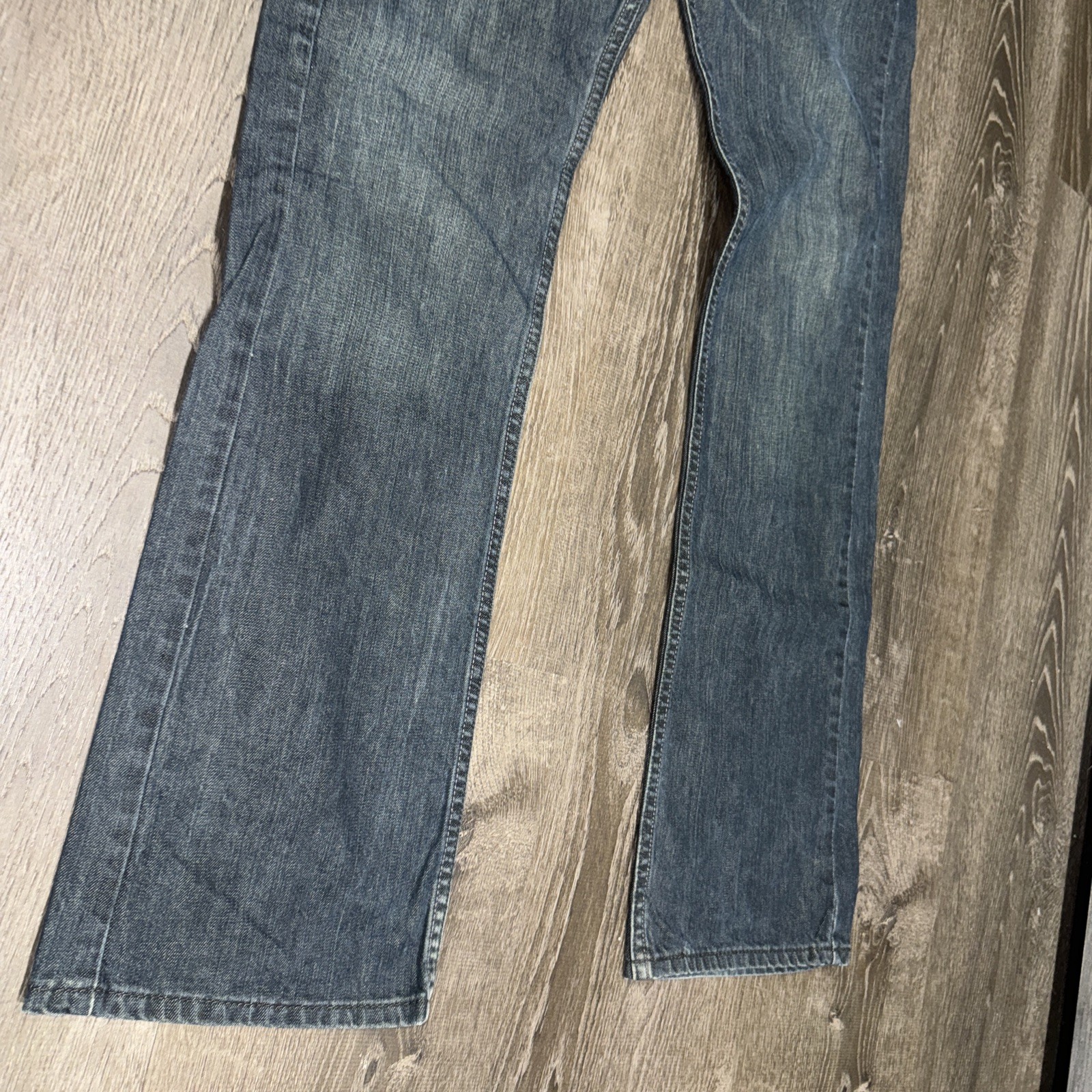 VTG Y2K Levis 527 Mens 35x34 Faded Boot Cut Flared Denim Jeans Blue Dark Wash image 10