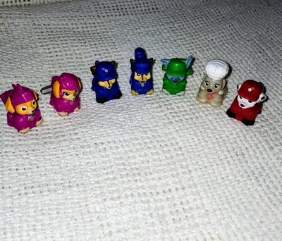 Lot Of 7 Paw Patrol Micro Movers Mini 1.5'' Roller Figures 