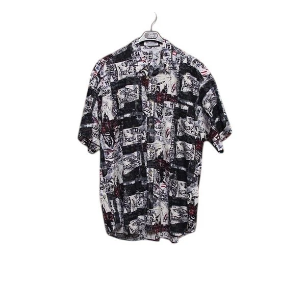 Columbia Chemise Homme Haut Bleu Plaid Manches Courtes