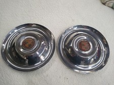 Two 1952 52 Cadillac Cady Fleetwood Deville Eldorado Hubcaps Wheel Cover Antique