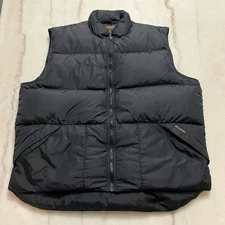 Woolrich John Rich & Bros. Puffer Vest Men's M Medium Black 100% Nylon Down Zip