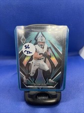 2024 Panini Phoenix Dylan Laube Aqua Parallel Rookie RC Football Card /72. rookie card picture
