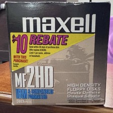 Maxell MF2HD 3.5in Floppy Disks 1.44MB High Density IBM Formatted 30 Box