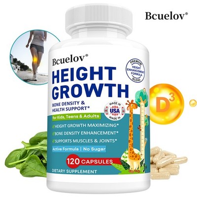 Height Increase Booster Bone Growth Pills Supplement Vitamins Get Taller Zinc