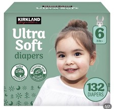 Kirkland Signature Diapers Size 6: 35lbs and up, 132 Count Factory Sealed
