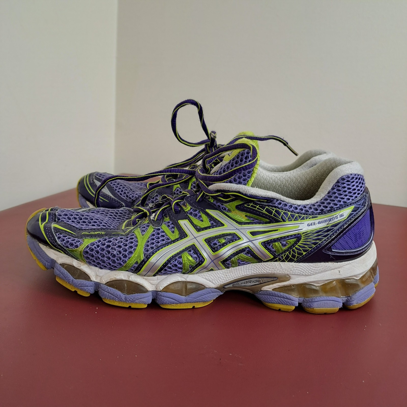 ASICS Gel-Nimbus 16 Running Shoes Womens Size 10 Purple/Green Trainer Sneakers thumbnail 2