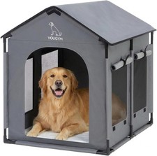 Indoor Dog House for Large Dogs Insulated Tent W/ Plush Cushion