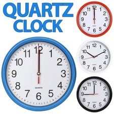 Quartz Basic Wall Clock Round Vintage Analogue Home Small Kitchen Bedroom 7.5"