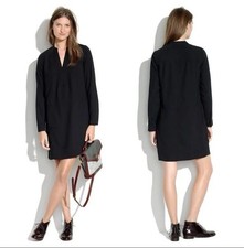 NEW Madewell Director Shift Dress Black Capsule Minimalist Career Academia S